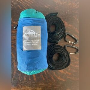 NWOT! Blue + Aqua Travel Double Hammock Full Set
